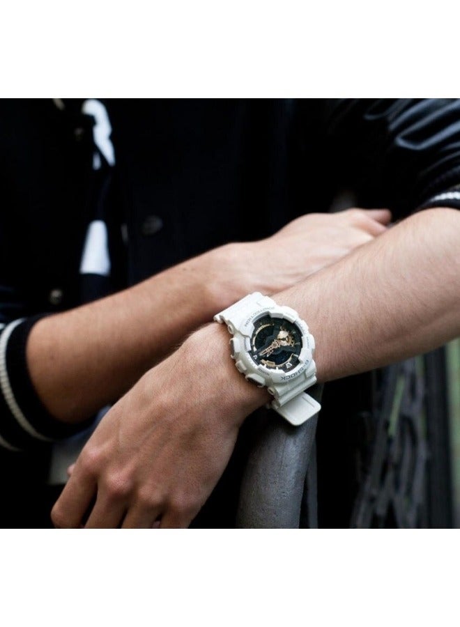 كاسيو ساعة كاسيو جي شوك GA-110RG-7A للرجال باللونين الأسود والأبيض والذهبي - Image 5